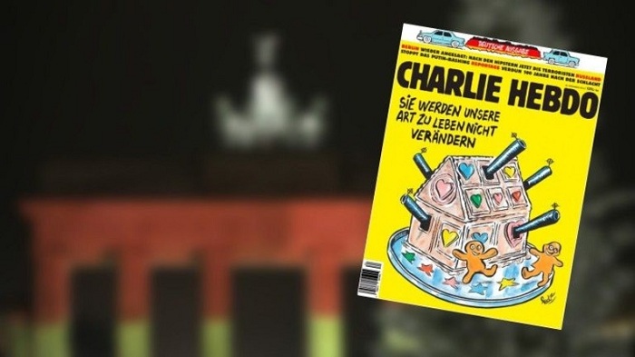 Deutsche Ausgabe von Charlie Hebdo widmet Cover dem Attentat in Berlin